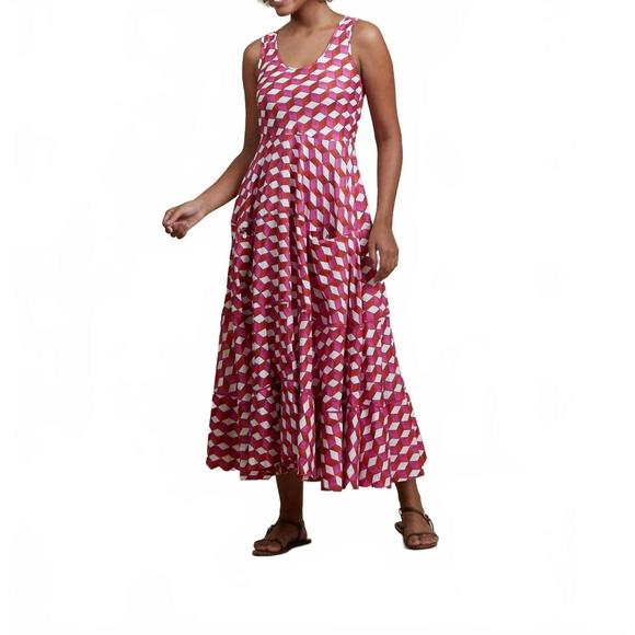 NEW RO'S GARDEN cairo maxi dress in pink - Picture 1 of 3